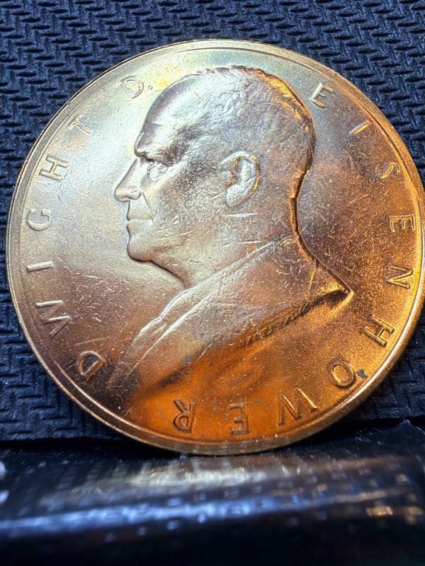 1953 Dwight D. Eisenhower Inauguration Commemorative Bronze Coin Medal US MINT - Image 5