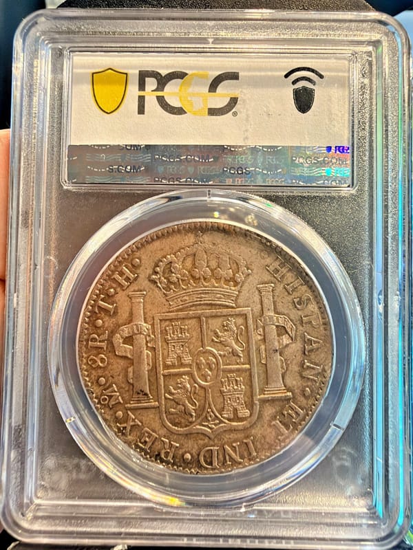 1809 MO TH MEXICO 8 REALES SILVER COIN PCGS AU58 SPAINISH COLONIAL SPAIN 00902 - Image 4