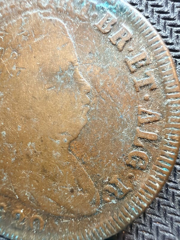 1820 PORTUGAL 40 REIS PATACO LARGE BUST 00906 - Image 5