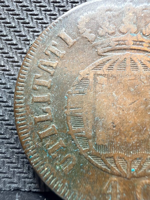 1820 PORTUGAL 40 REIS PATACO LARGE BUST 00906 - Image 7