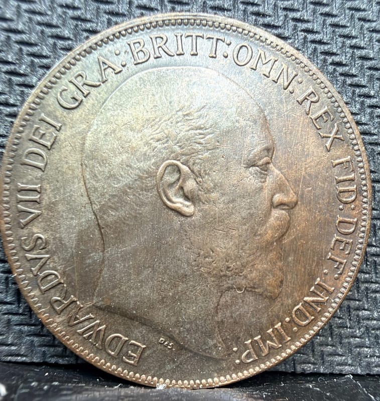 Great Britain 1909 Penny 1d High Tide Variant VF 00907 - Image 1