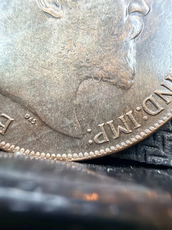Great Britain 1909 Penny 1d High Tide Variant VF 00907 - Image 5