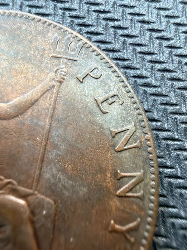 Great Britain 1909 Penny 1d High Tide Variant VF 00907 - Image 9