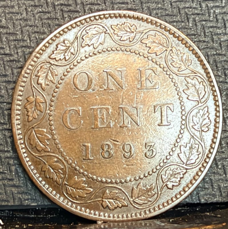 1893 CANADA PENNY CENT UNCOMMON HIGH QUALITY COIN 00908BB2 - Image 1