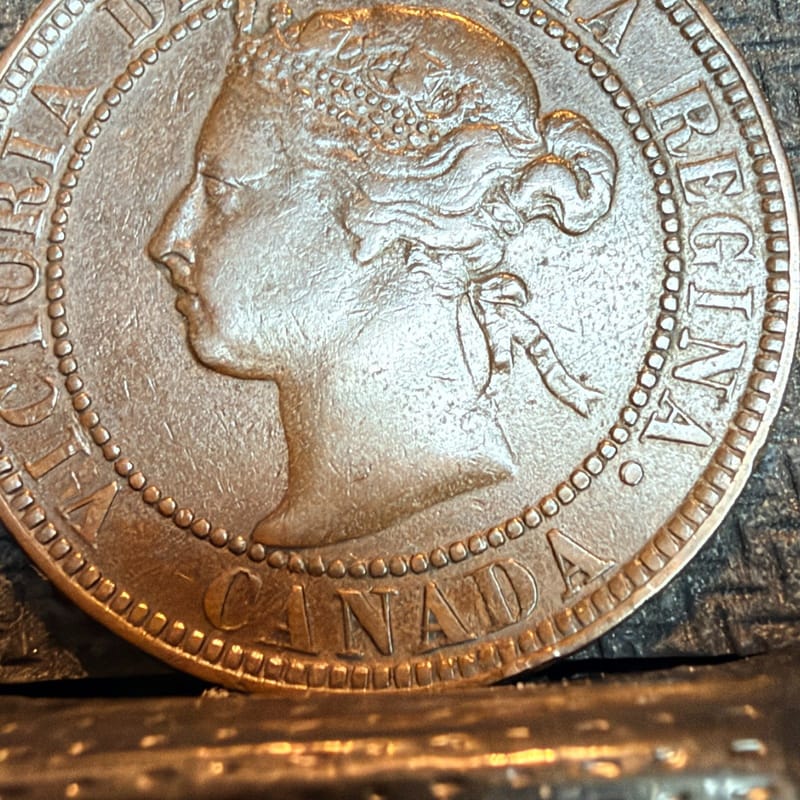 1893 CANADA PENNY CENT UNCOMMON HIGH QUALITY COIN 00908BB2 - Image 9