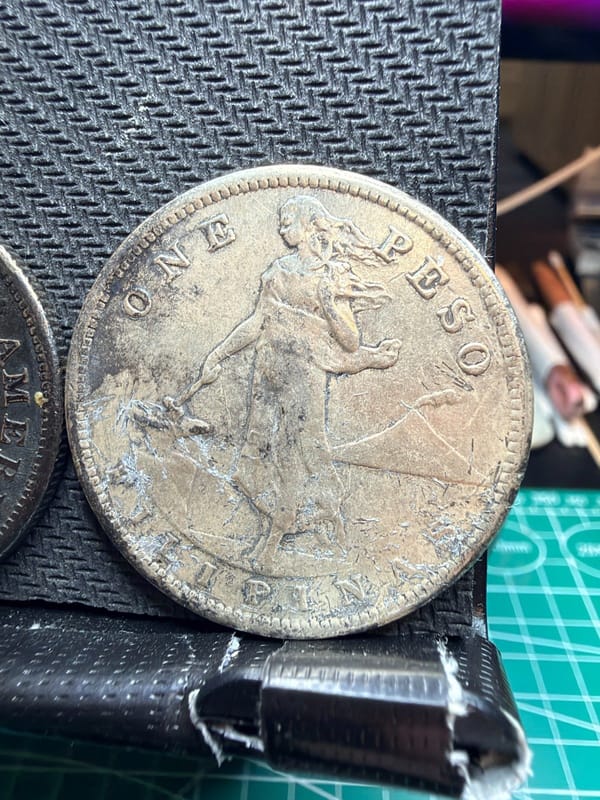 1907 & 1909-S U.S. Philippines $1 One Peso San Francisco Mint Silver 00910 - Image 4