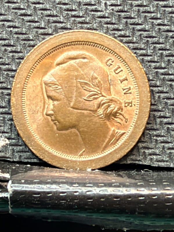 1933 Portuguese Guinea-Bissau 5 Centavos Coin - Portugal Colony, Copper 00913BB1 - Image 4