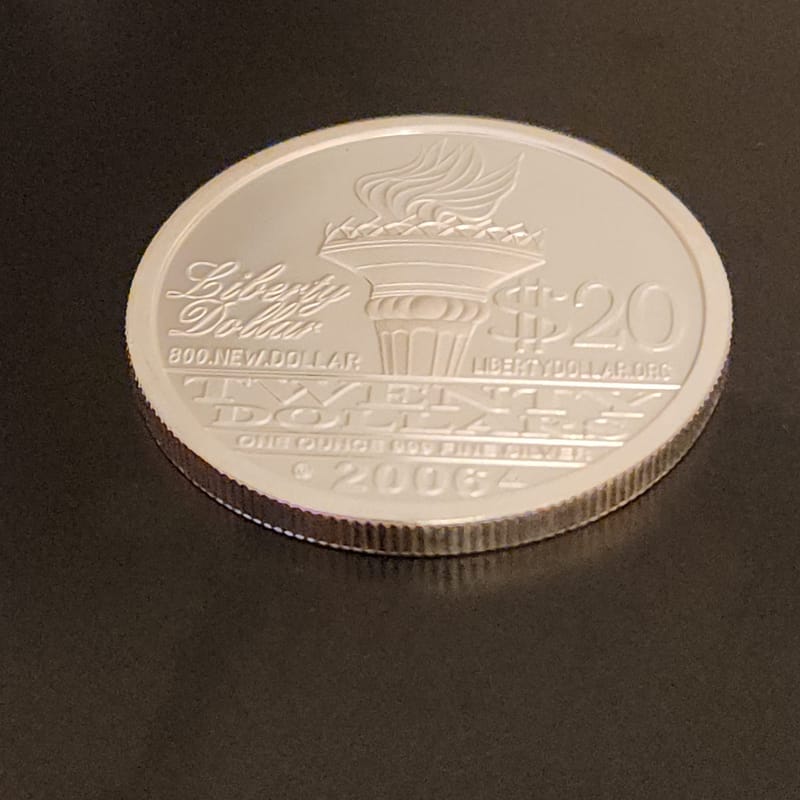 2006 NORFED $20 RARE Liberty Dollar 1oz .999 - Image 7
