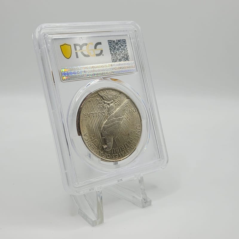 1924 AU58 Error Peace Dollar - Cracked Planchet - Image 8