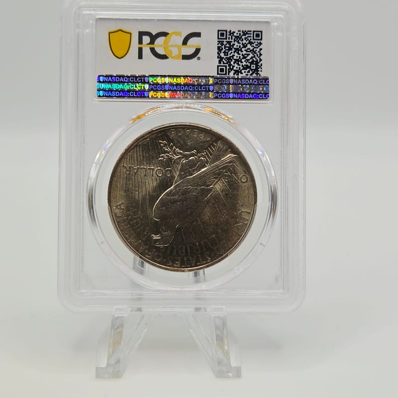 1924 AU58 Error Peace Dollar - Cracked Planchet - Image 5