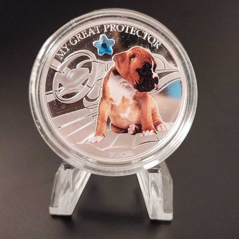 2013 Fiji Boxer Dog 1oz .999 - Image 1