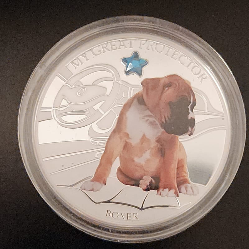 2013 Fiji Boxer Dog 1oz .999 - Image 4