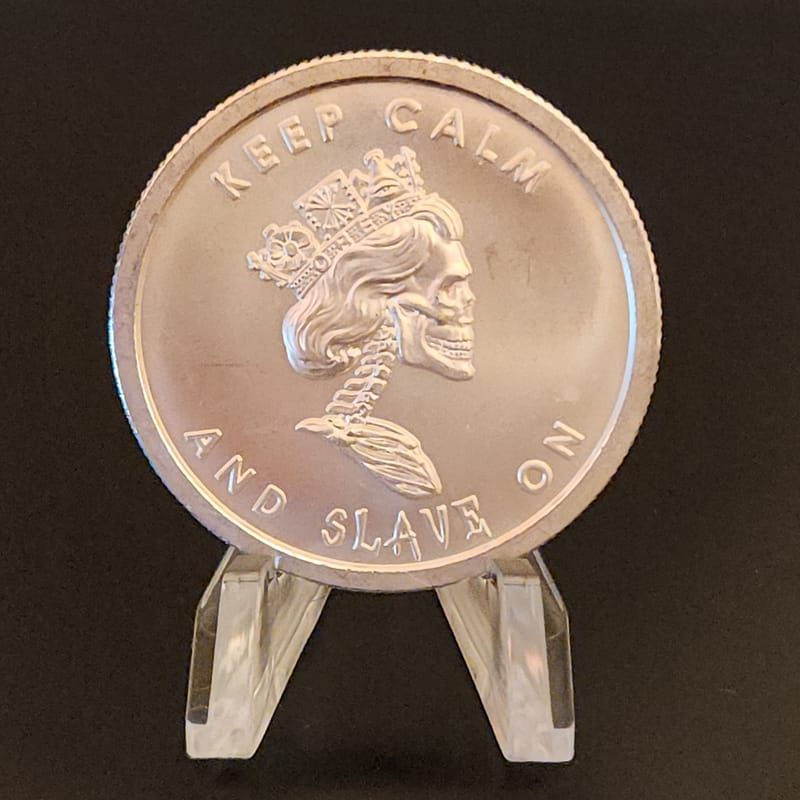 2013 Silver Shield Slave Queen Keep Calm 1oz .999 - Image 1