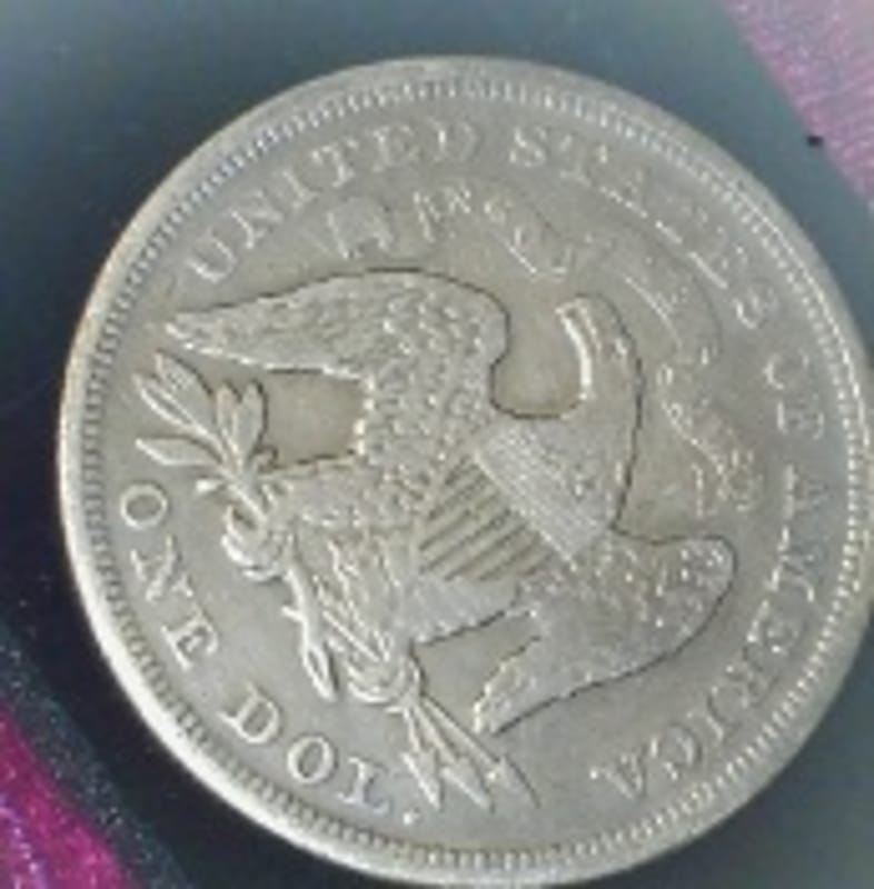 1872 SEATED LIBERTY DOLLAR-ULTRA RARE  - Image 6