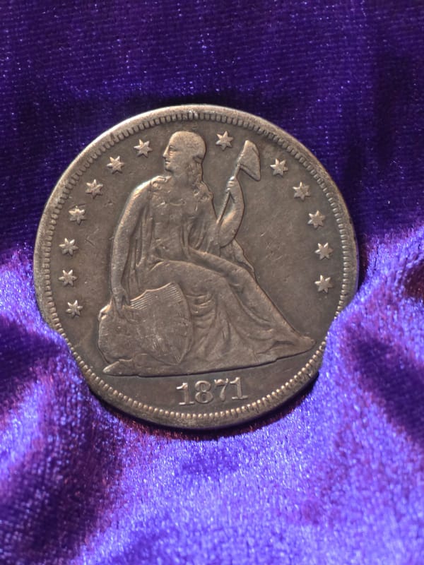 1871 Seated Liberty Dollar  - Image 2