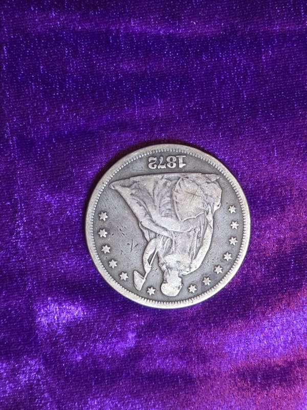 1872 SEATED LIBERTY DOLLAR-ULTRA RARE  - Image 1