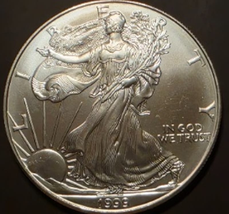 1999 $1 1oz American Silver Eagle BU - Image 1