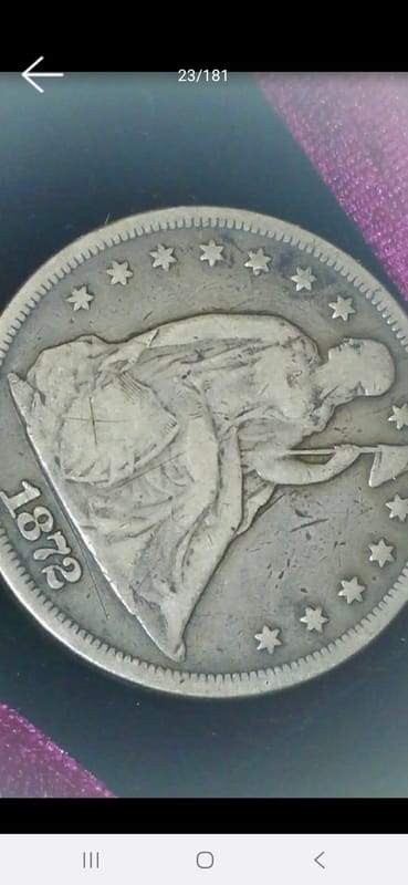 1872 SEATED LIBERTY DOLLAR-ULTRA RARE  - Image 5