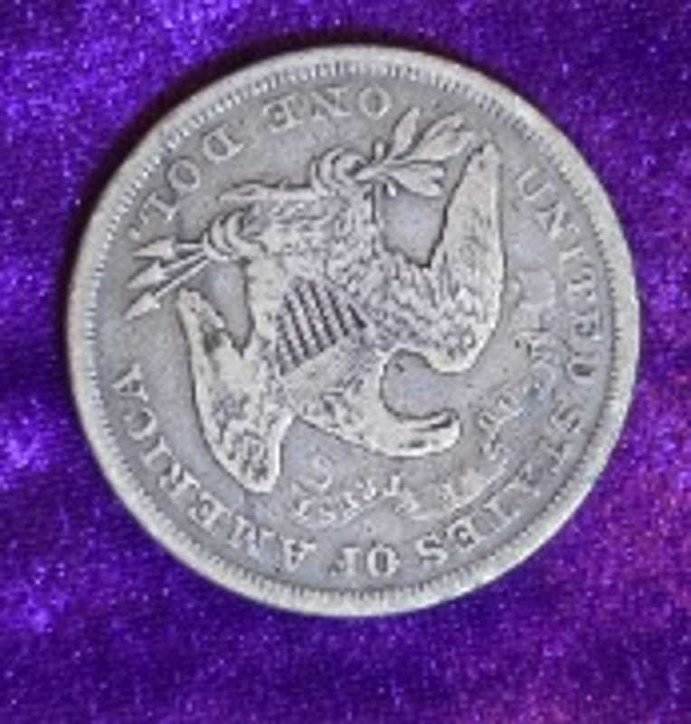 1872 SEATED LIBERTY DOLLAR-ULTRA RARE  - Image 4