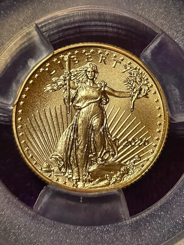 2026 $10 1/4oz American Gold Eagle Uncirculated  - Image 1