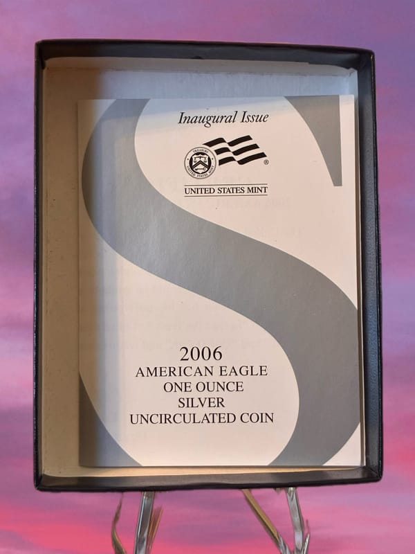 2006-W UNC BURNISHED SILVER EAGLE - Image 6