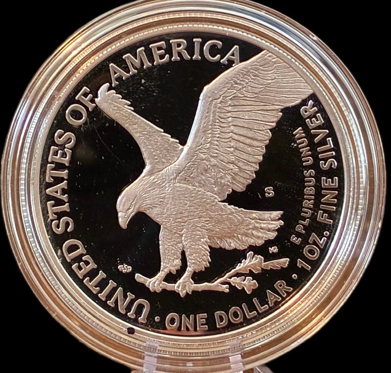 2022-S PROOF AMERICAN SILVER EAGLE 1 oz SILVER  - Image 4