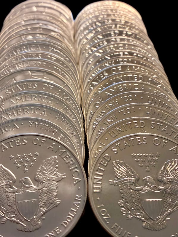 TUBE of (20) SILVER EAGLES Random Dates  - Image 3