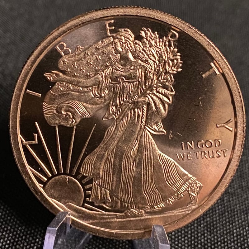 1 oz Copper Proof Walking Liberty - Image 1