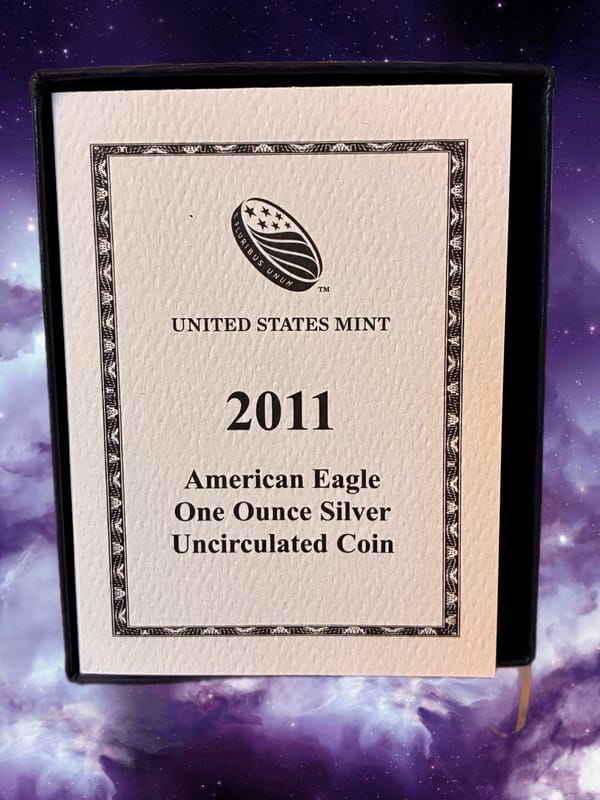2011-W UNC BURNISHED SILVER EAGLE - Image 5