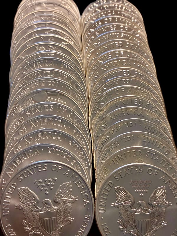 (5) SILVER EAGLES Random Dates BU - Image 6