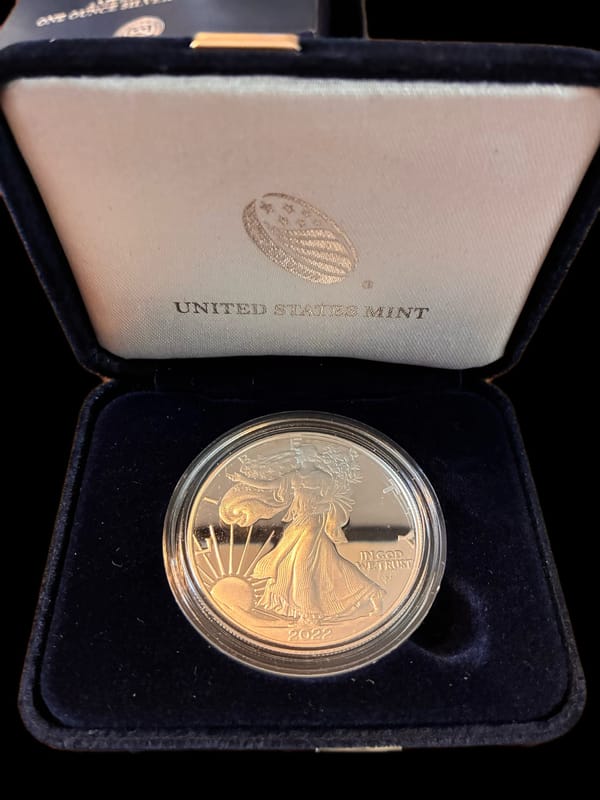 2022-S PROOF AMERICAN SILVER EAGLE 1 oz SILVER  - Image 5