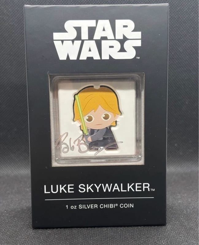 Star Wars Luke Skywalker 1 oz Silver Chibi Coin - Image 1