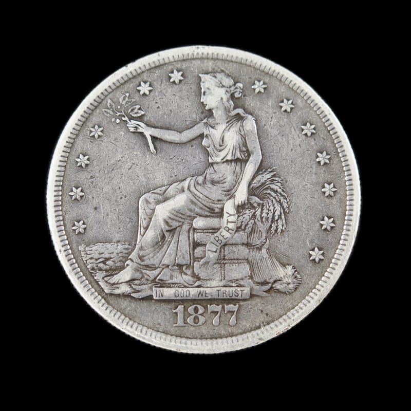 1877-S Trade Silver Dollar - Raw EF - Image 1