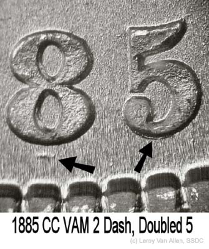 1885-CC Morgan Silver Dollar VAM-2 Dash Under 8 - Image 6