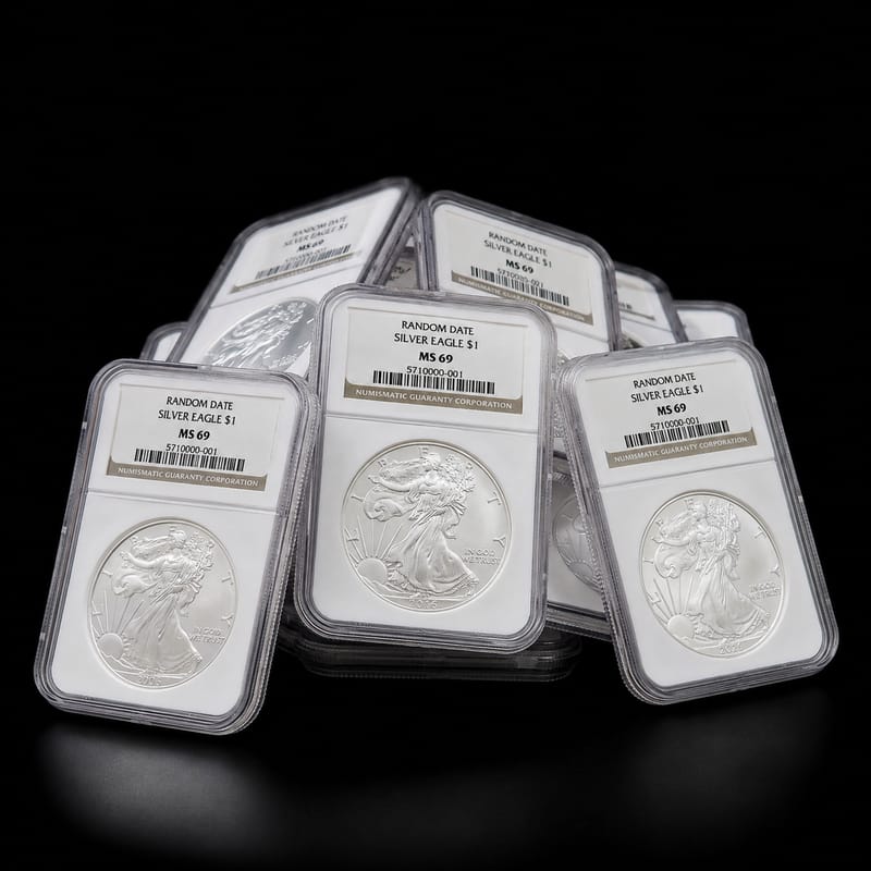 American Silver Eagle NGC MS69 Random Date - Image 1