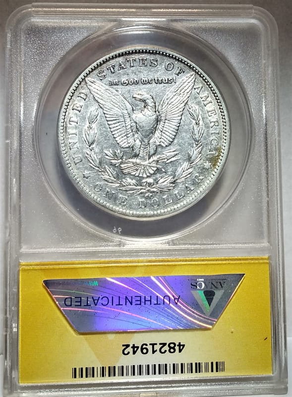 1892-CC ANACs XF40 cleaned Morgan dollar - Image 2