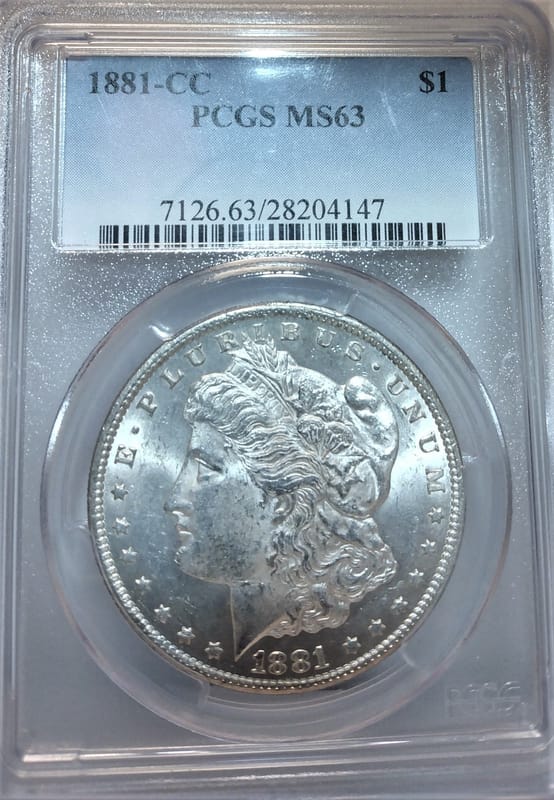 1881-CC PCGS MS63 Morgan dollar - Image 2