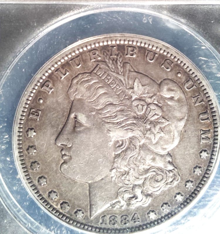 1884-S ANAC AU50 cleaned Morgan dollar - Image 3