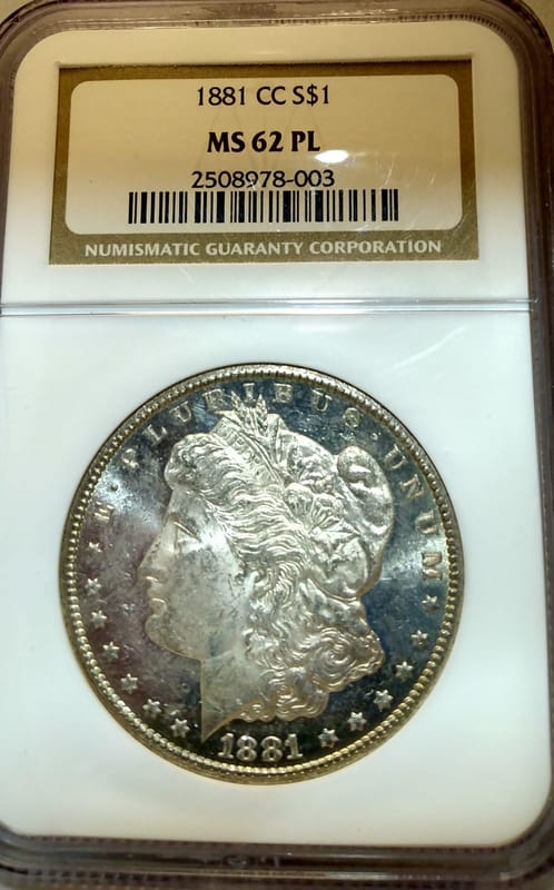 1881-CC NGC MS62PL Morgan dollar - Image 1