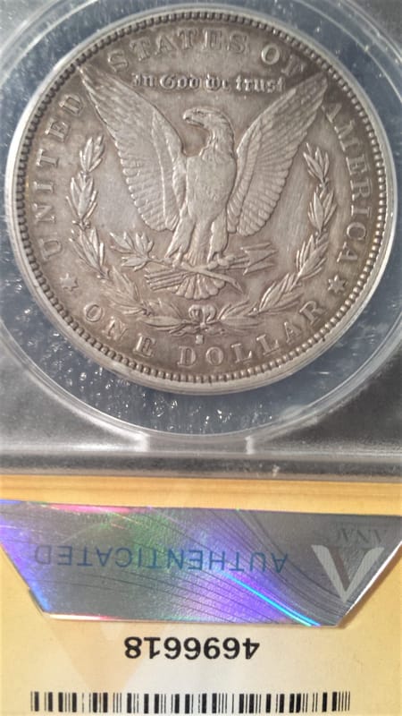 1884-S ANAC AU50 cleaned Morgan dollar - Image 6