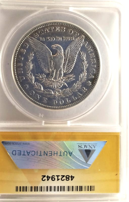 1892-CC ANACs XF40 cleaned Morgan dollar - Image 5