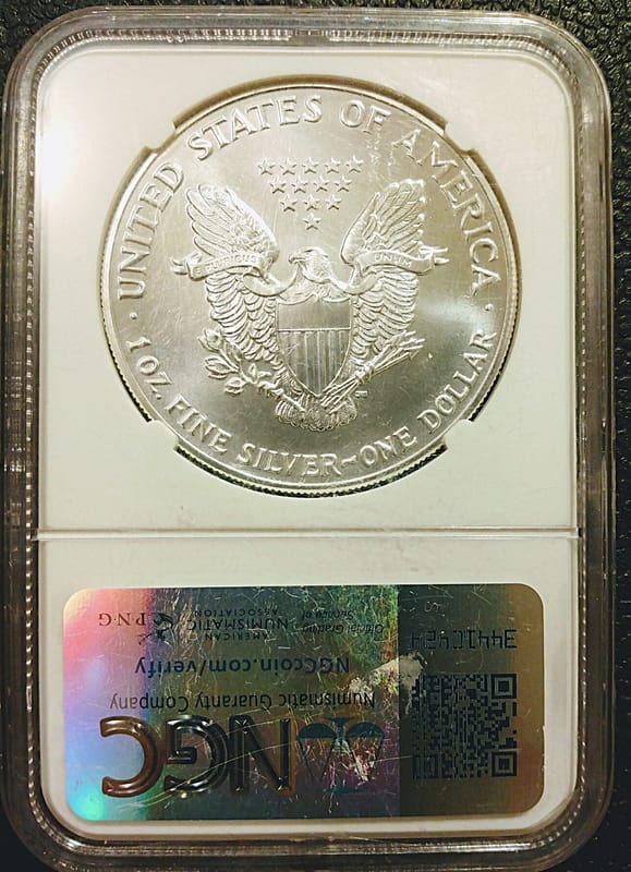 1992 American Silver Eagle NGC MS69 - Image 4