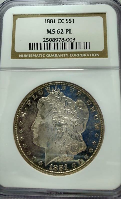 1881-CC NGC MS62PL Morgan dollar - Image 3