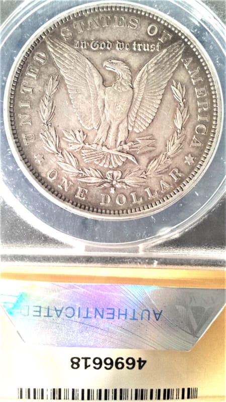 1884-S ANAC AU50 cleaned Morgan dollar - Image 2