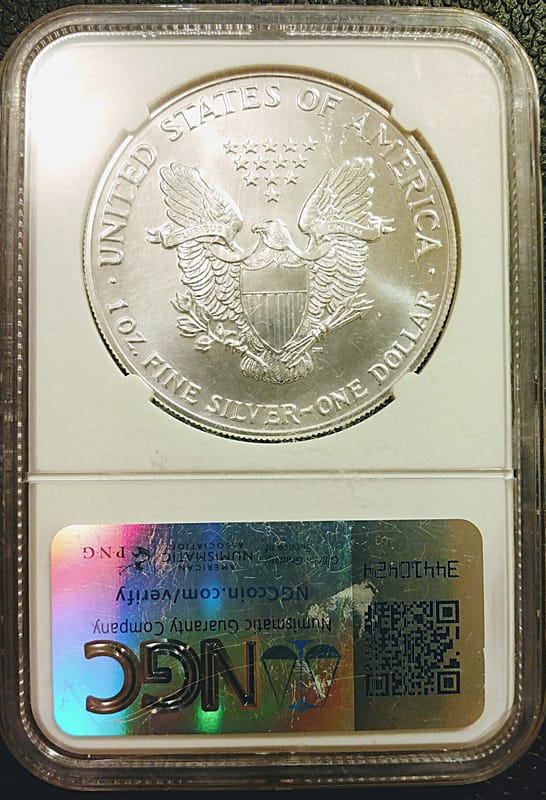 1992 American Silver Eagle NGC MS69 - Image 2