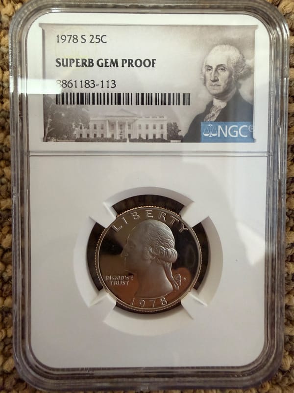 1978-S Washington Quarter 25C Superb Gem Proof - Image 1