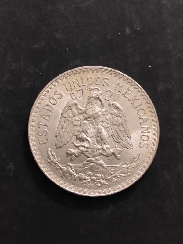 Silver 1943 Mexico 50 Centavos – Choice BU  - Image 4