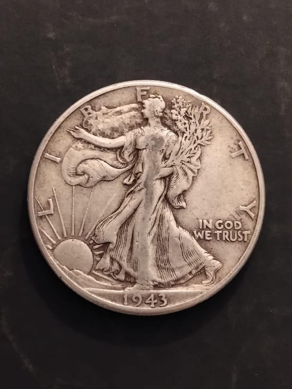 Silver 1943 Walking Liberty Half Dollar - Image 5