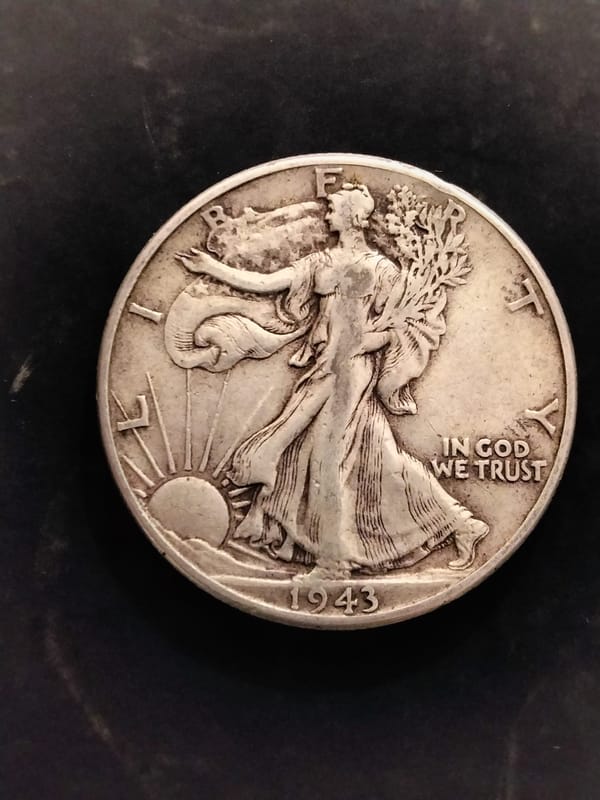 Silver 1943 Walking Liberty Half Dollar - Image 1