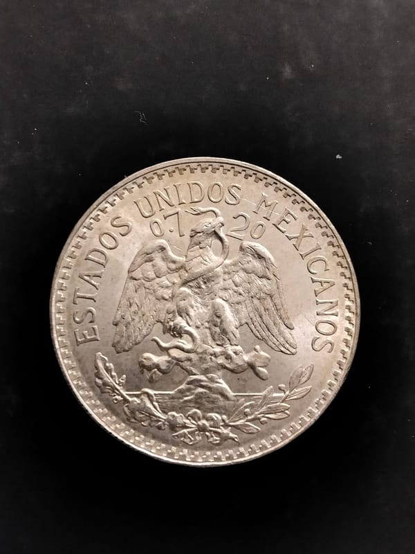 Silver 1943 Mexico 50 Centavos – Choice BU  - Image 7